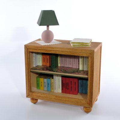 Souvenirs d'Alice Gard commode miniature en bois fait main sans porte avec lampe objet décoration OUVERTURES 4