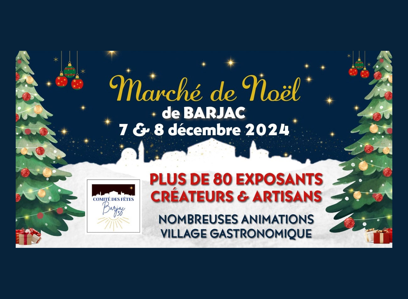 Présentation des créations de Noël de Souvenirs d'Alice sur le marché de Noël de Barjac Gard. Créations artisanales