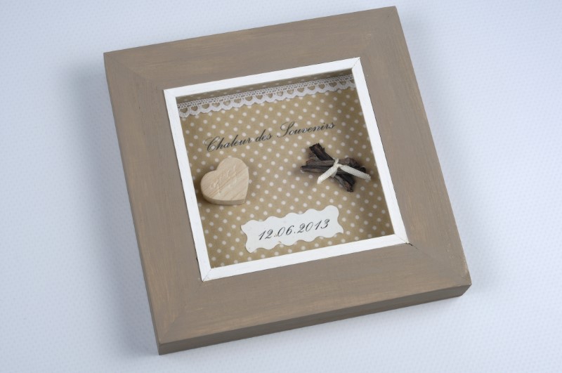 Souvenirs d'Alice Gard décoration bois tableau dans un camaïeu de beige et blanc
