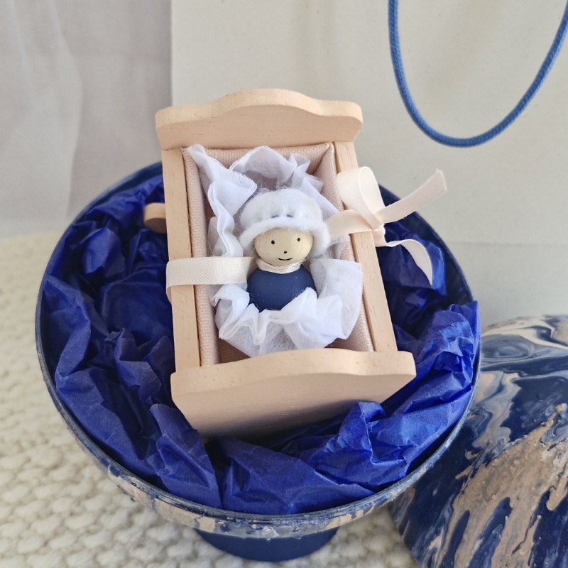 Souvenirs d' Alice Gard Nouveau Monde LEON un mini Bébou installé dans son petit monde un cadeau pour annoncer une arrivée prochaine